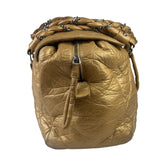 Chanel Gold Quilted Lambskin Lady Braid Flap Bag 2005