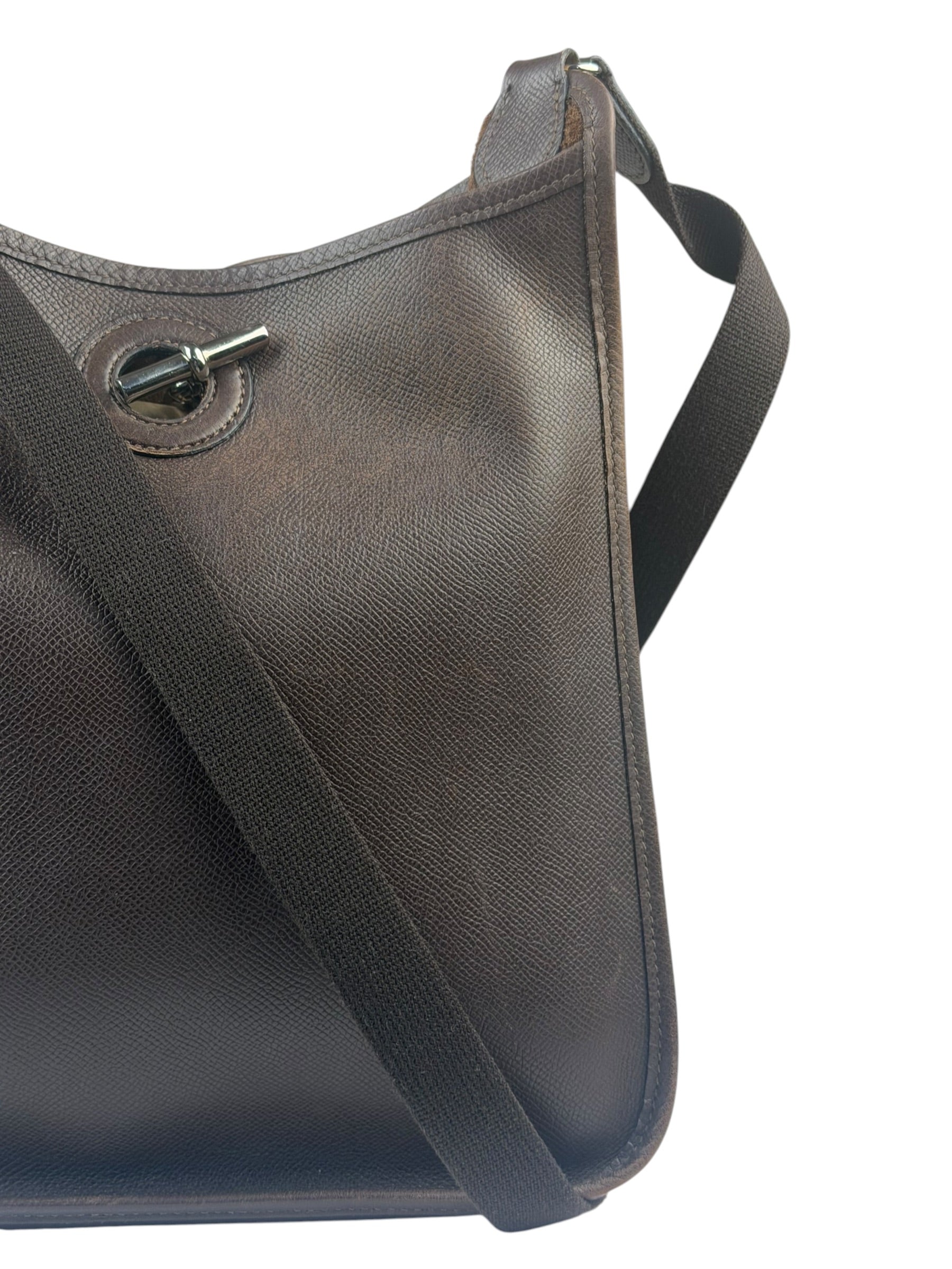 Hermes Brown Leather Vespa Crossbody PM