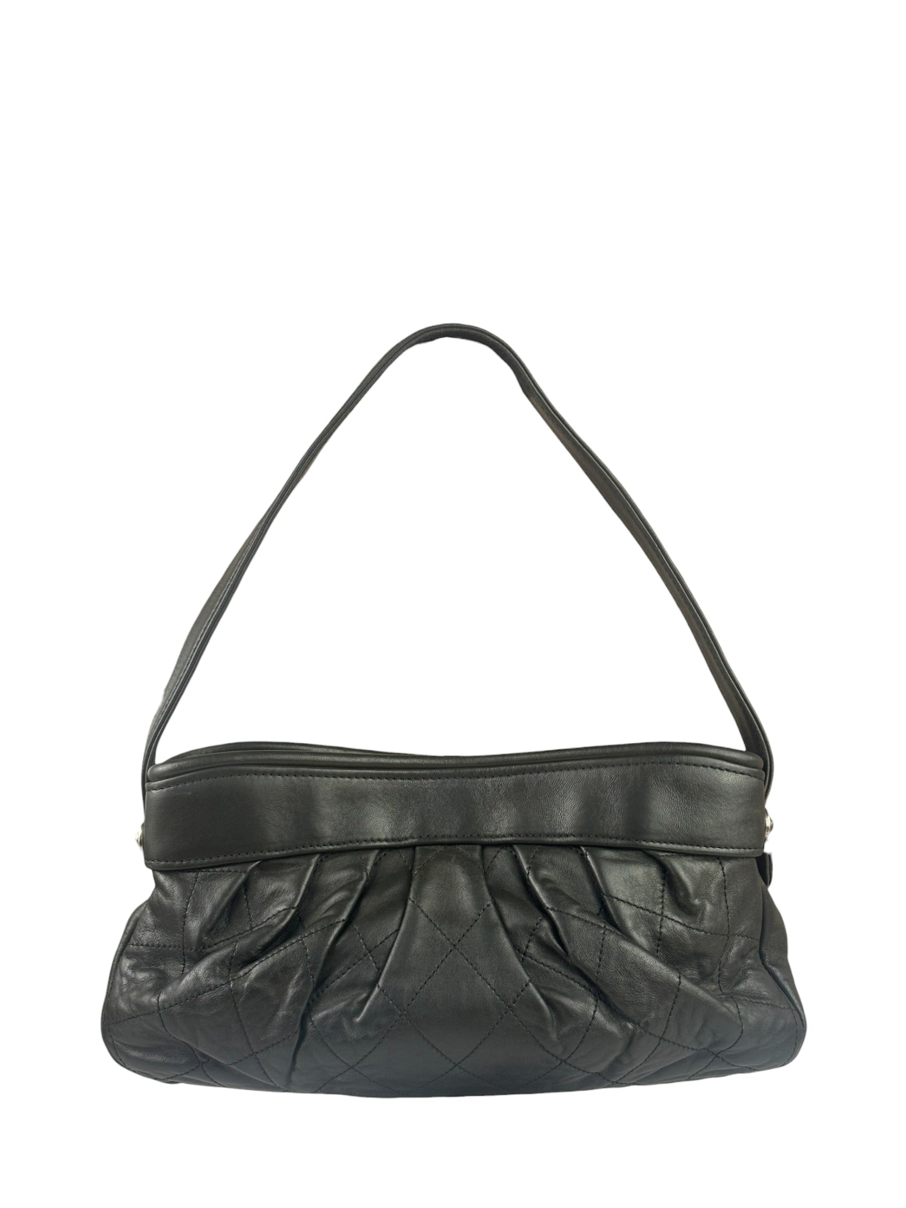 Chanel Grey Quilted Leather Tote Bag 2006
