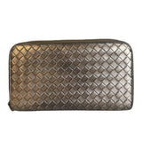 Bottega Veneta Zipper Gold Long Wallet