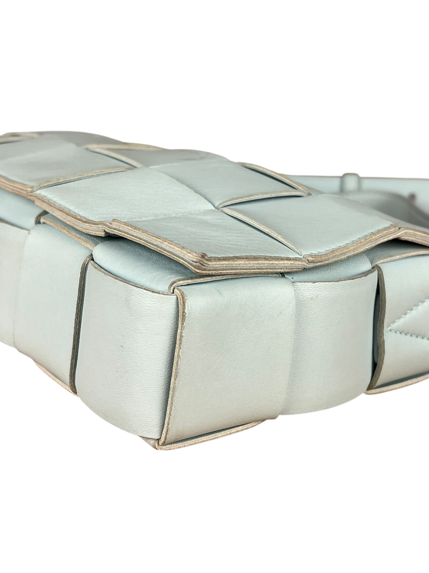 Bottega Veneta Intercciato Cassette Glacier Crossbody