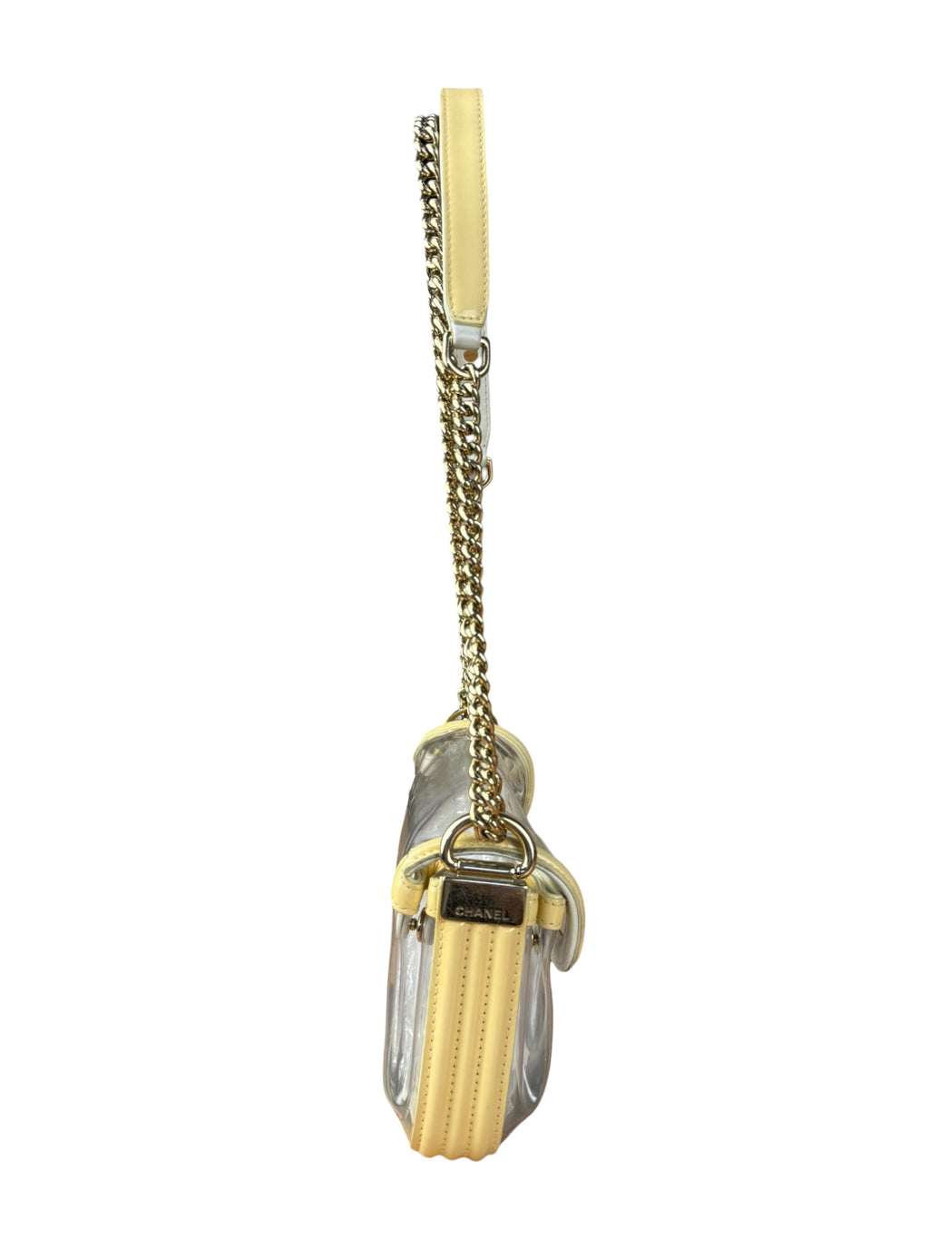 Chanel Yellow Clear PVC Classic Chain Flap Bag 2012