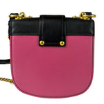 Prada Pink/Black Saffiano Leather Trim Small Cahier Crossbody Bag