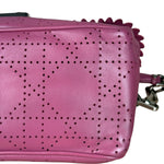 Christian Dior Purple Ruffle Leather New Lock Flap Bag