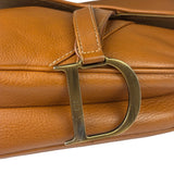 Christian Dior Tan Brown Leather Medium Saddle Bag