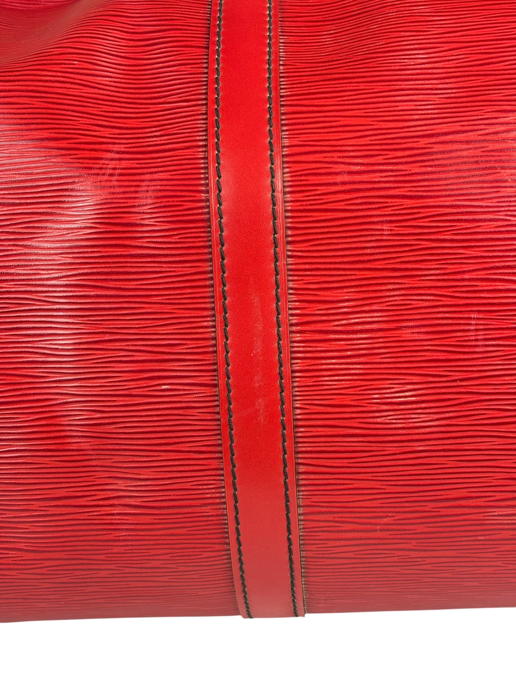Louis Vuitton Red Epi Keepall 45
