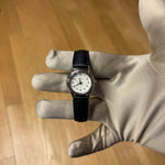 Alba Styla White Dial Black Leather Strao