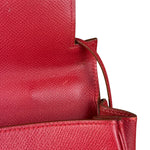 Hermes Kelly 32 Courchevel Rouge Vif Gold Handbag 1997