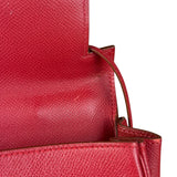 Hermes Kelly 32 Courchevel Rouge Vif Gold Handbag 1997