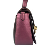 Coach Metallic Berry Leather Signature Cassidy Two-Way Bag