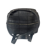 Chanel Navy Chocolate Bar Square Quilt LAX Bowler Bag 2004