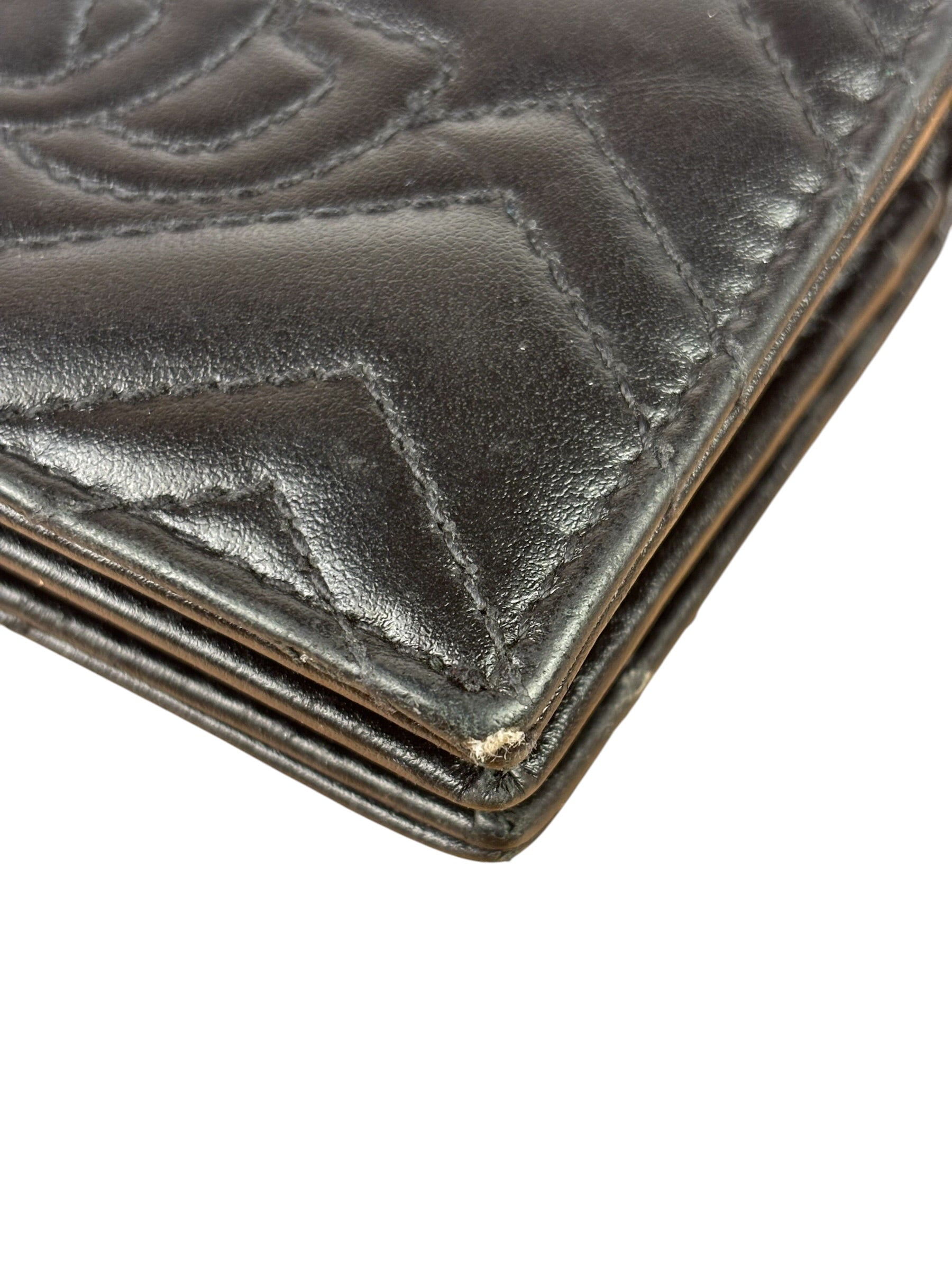 Gucci Black Leather Marmont Card Case Wallet