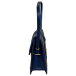 Jacquemus Navy Blue Leather Le Bambino Shoulder Bag