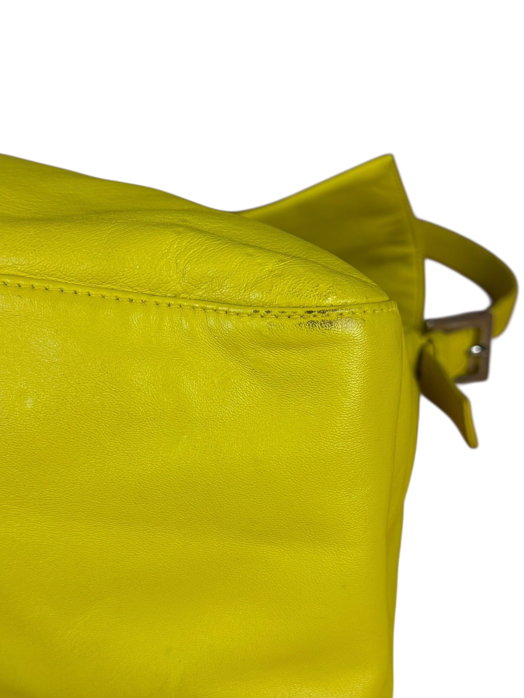Fendi Yellow Leather Mamma Baguette