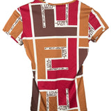 Fendi FF Logo Short Sleeve Top Pink
