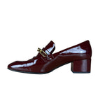 Burberry Burgundy Patent Leather Loafers