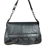 Fendi Black Patent Buckle Leather Shoulder Bag