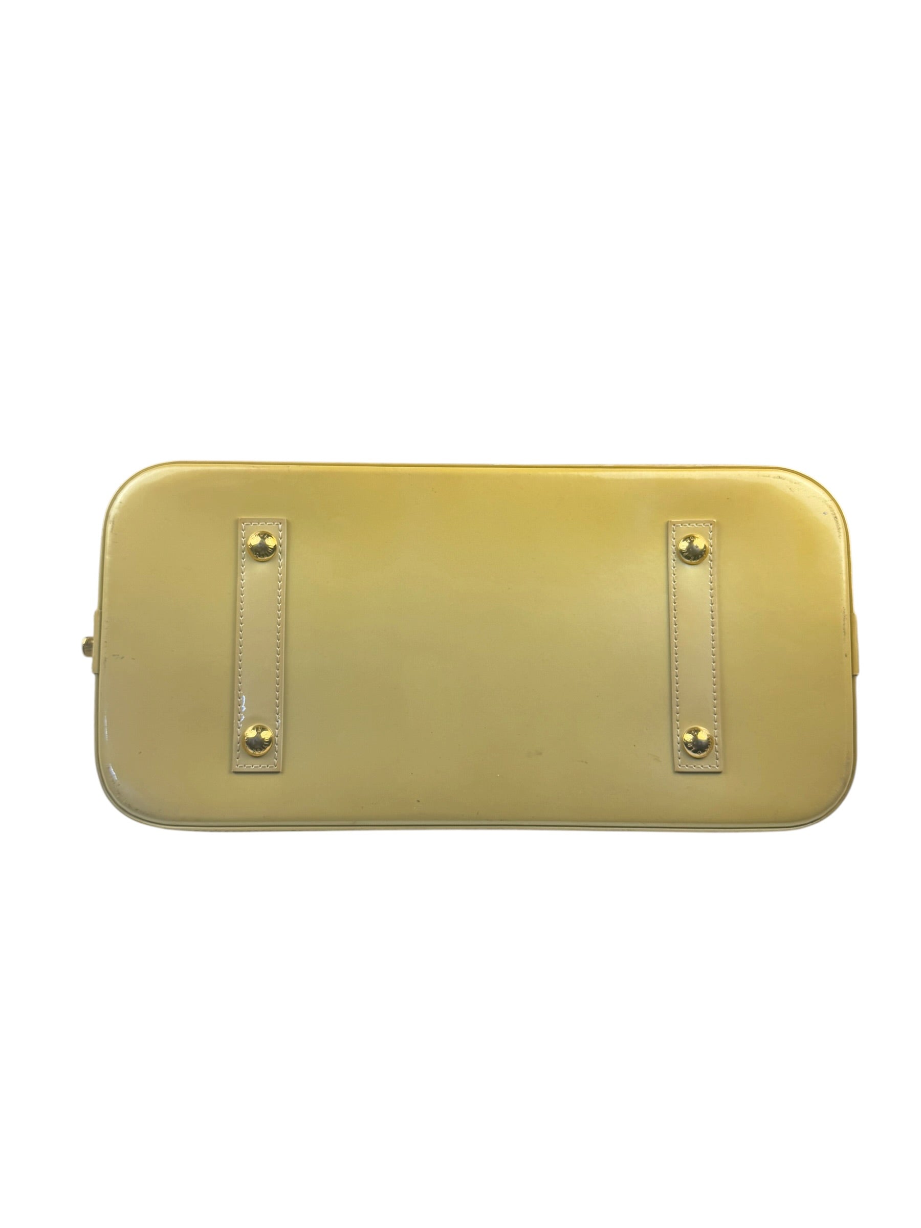 Louis Vuitton Yellow Monogram Vernis Alma Handbag