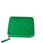 Comme Des Garcons Green Zip Around Wallet