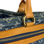 Louis Vuitton Vintage Demin Leather Trim Flat Shopper Tote Bag