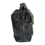 Christian Dior Black Leather Cannage Granville Chain Tote
