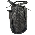 Bottega Veneta Black Intrecciato Fringe Shoulder Bag