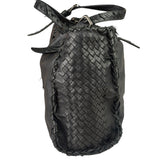 Bottega Veneta Black Intrecciato Fringe Shoulder Bag