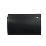 Burberry Black Leather Zip Clutch Pouch