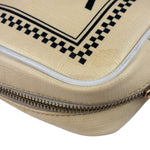 Versace Pastel Yellow Leather Logo Print Belt Bag