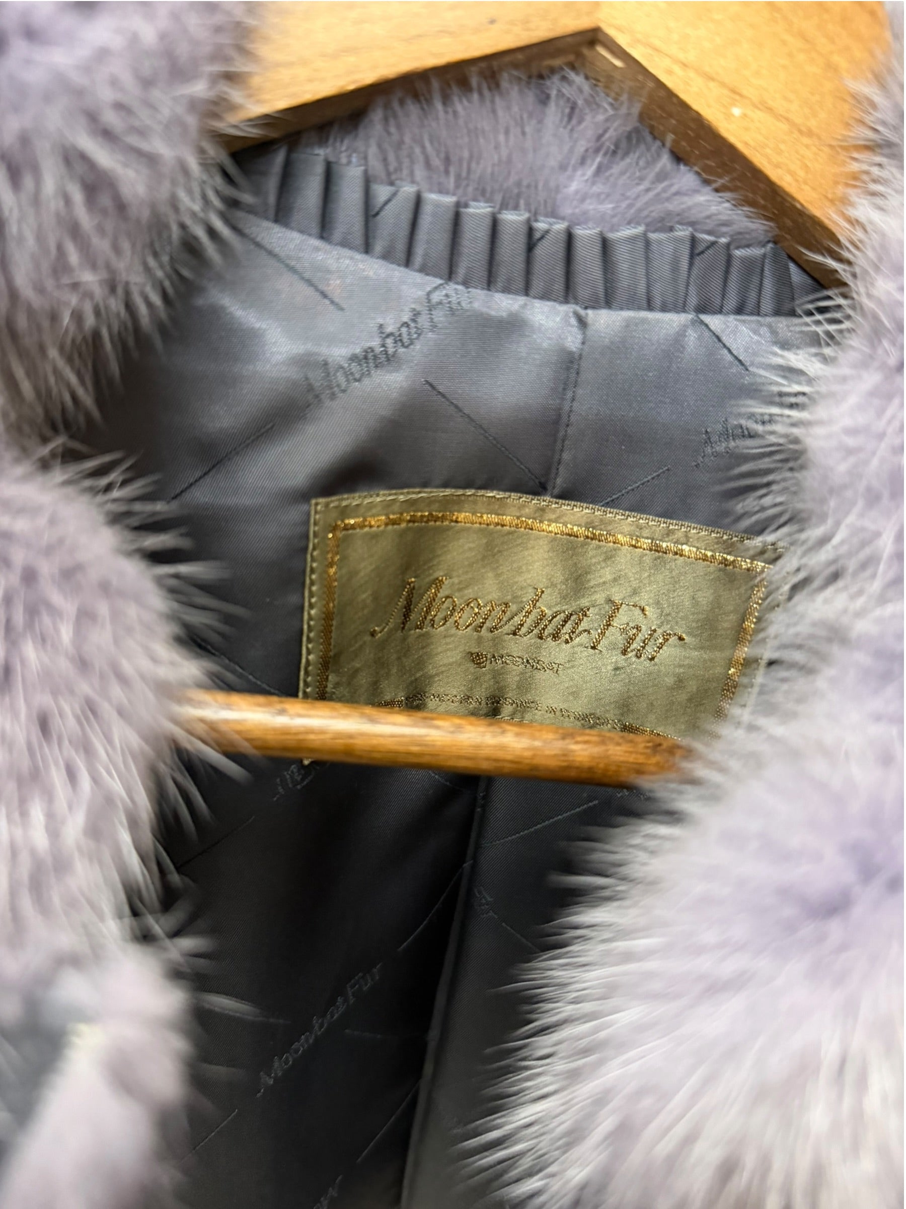 Vintage Moonbat Light Violet Mink Fur Coat