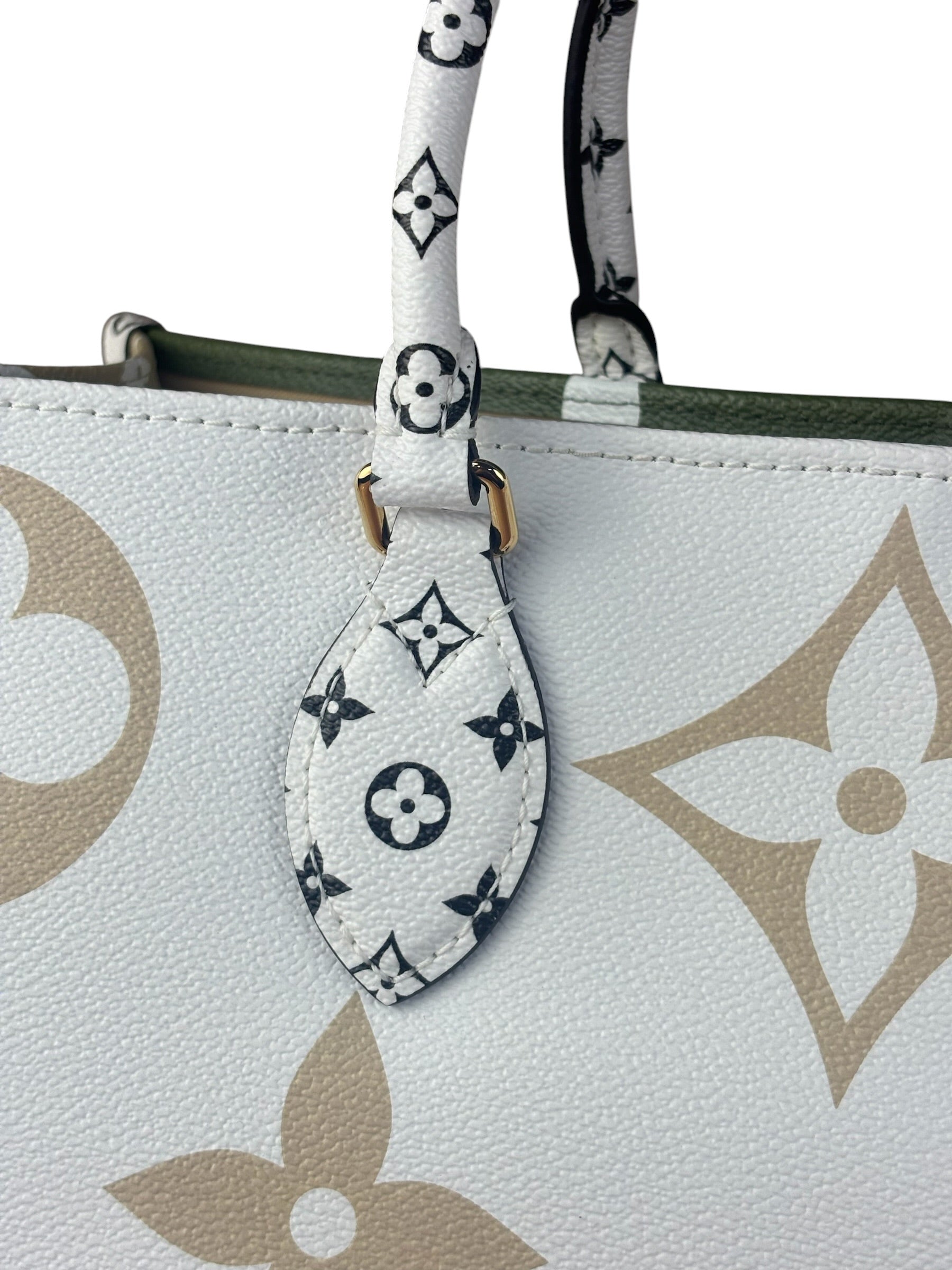 Louis Vuitton Khaki/Green OnTheGo GM Tote