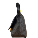 Fendi Brown Leather Zucca Mamma Baguette
