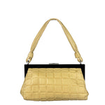 Chanel Beige Lambskin Chocolate Bar Frame Handbag 2002