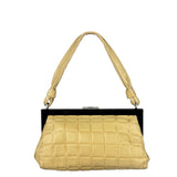 Chanel Beige Lambskin Chocolate Bar Frame Handbag 2002