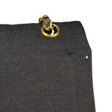 Chanel Brown Vertical Stitch Two-Toned CC Double Flap Bag 90s