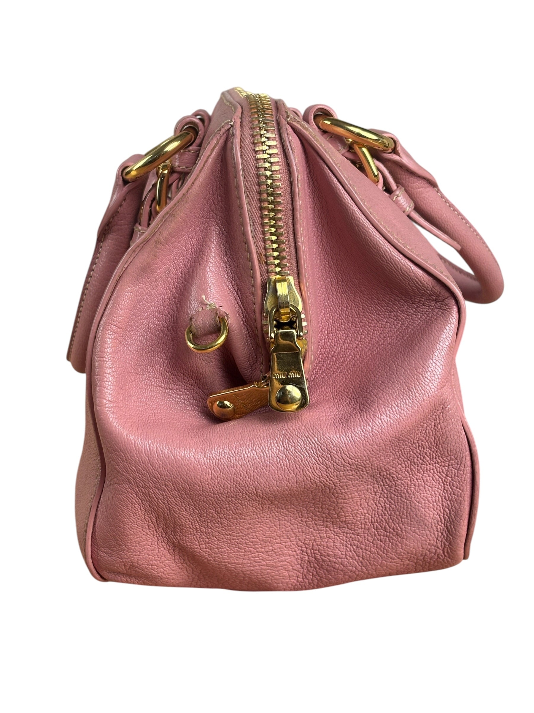 Miu Miu Pink Leather Two-Way Bag