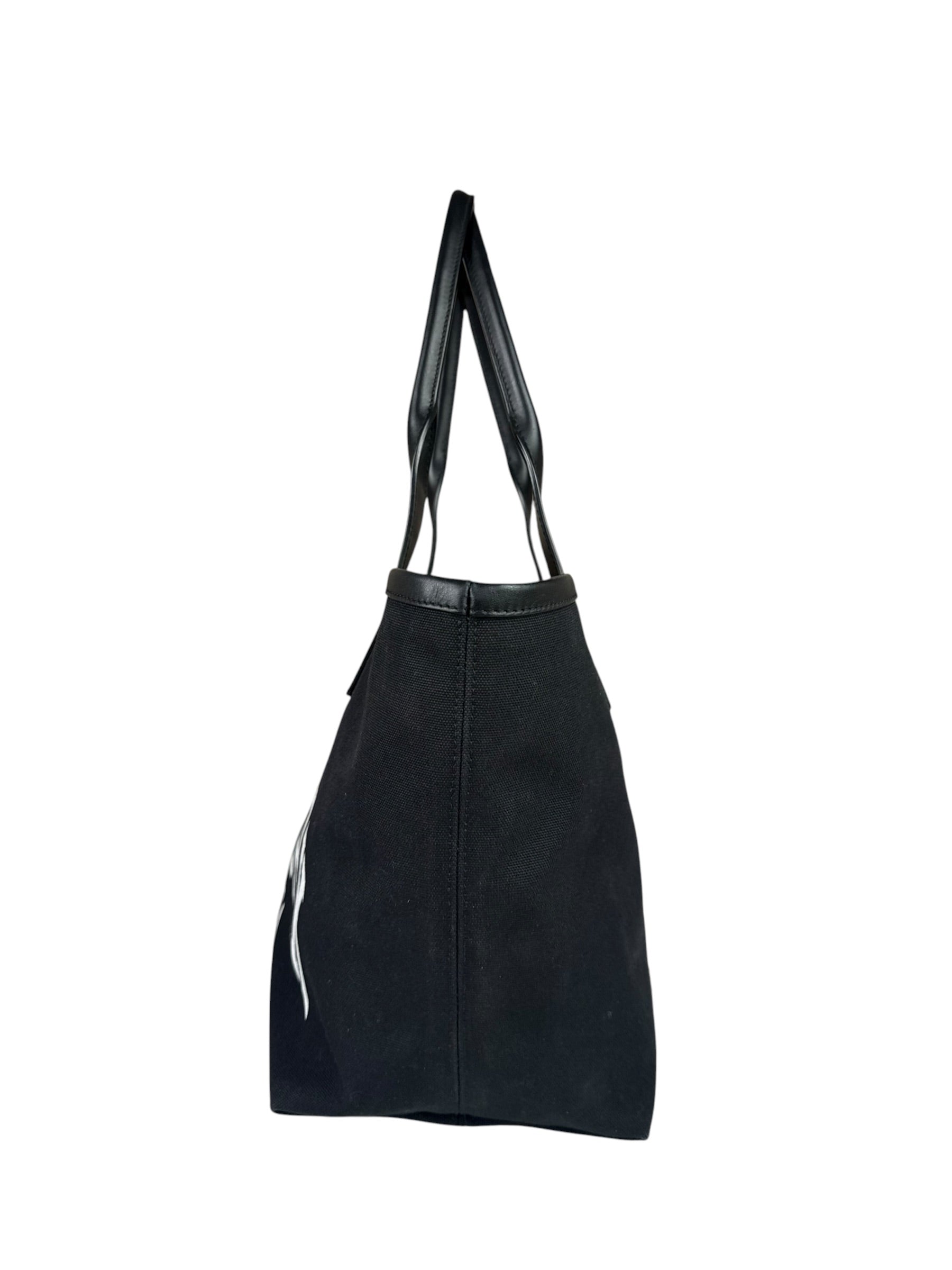 Prada Green Saffiano Leather Medium Double Tote Bag