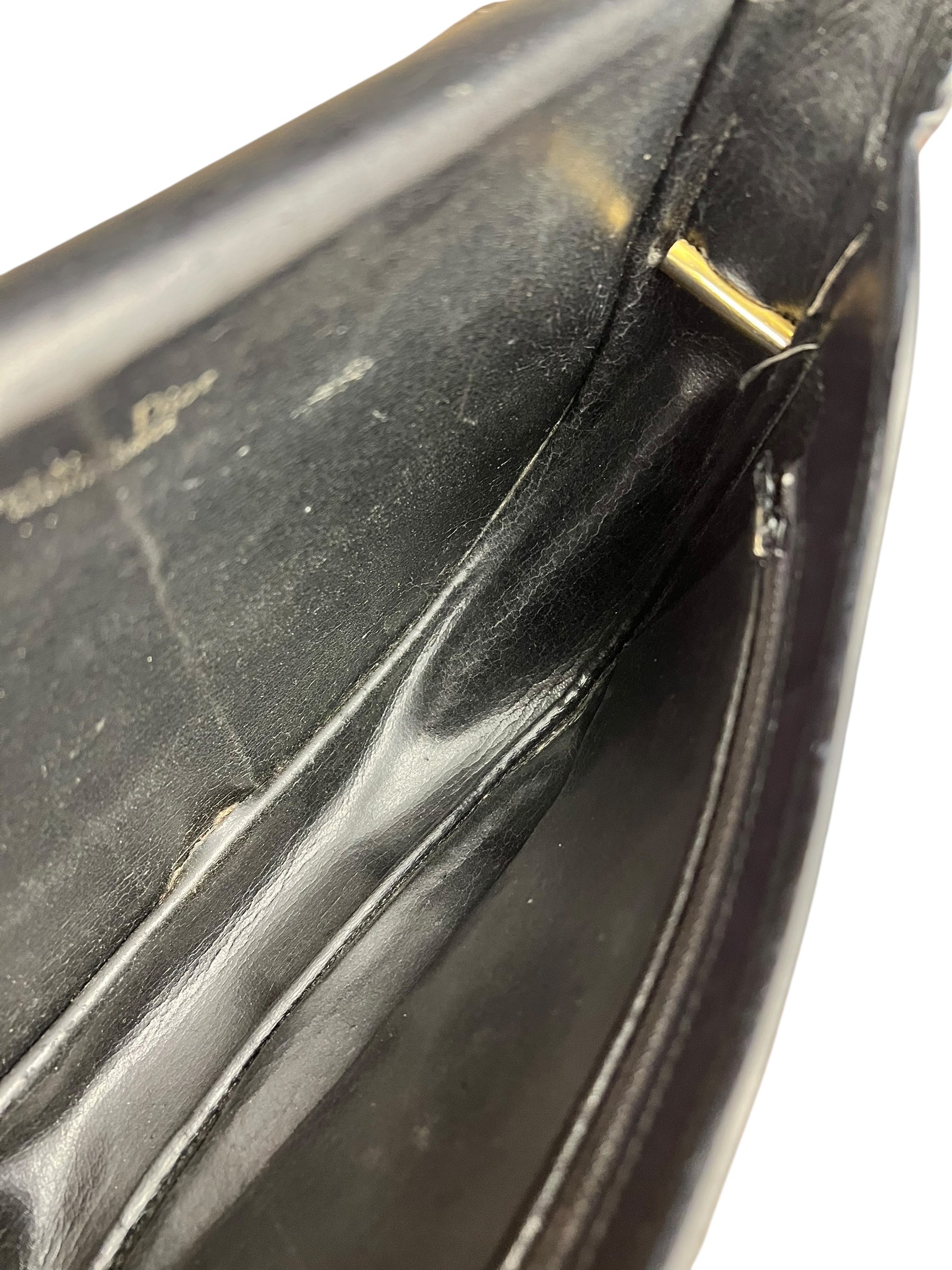 Dior Black Leather Vintage Flap Shoulder Bag