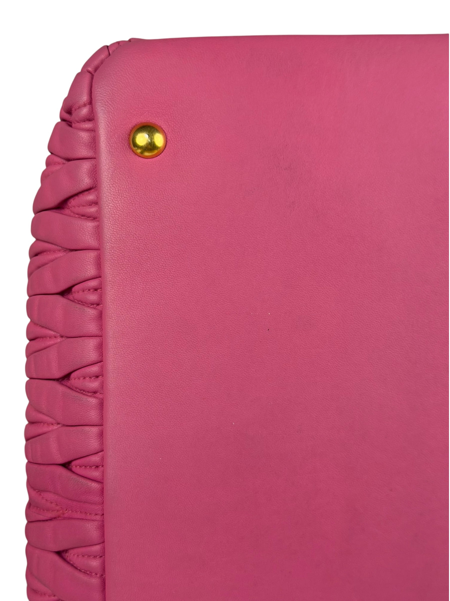 Miu Miu Pink Nappa Leather 2Way Tote Bag
