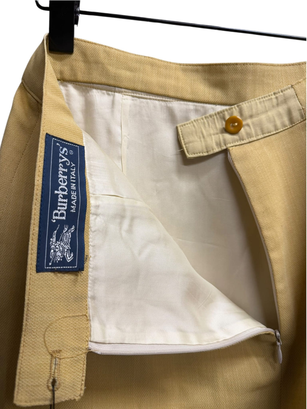 Vintage Burberry's Beige Cotton Twill Skirt