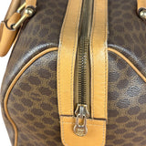 Celine Vintage Brown Coated Macadam Boston Handbag