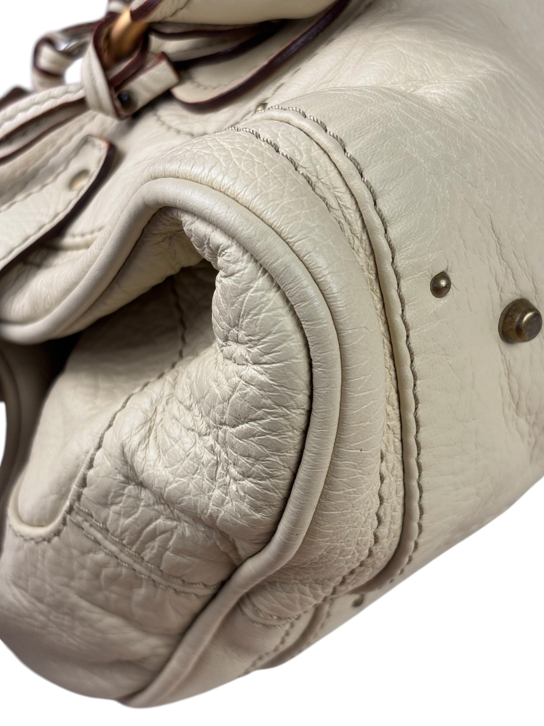 Chloe Beige Leather Paddington Shoulder Bag