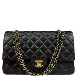 Chanel Black Quilted Leather Classic Medium Double Flap Bag 2014