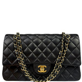 Chanel Black Quilted Leather Classic Medium Double Flap Bag 2014
