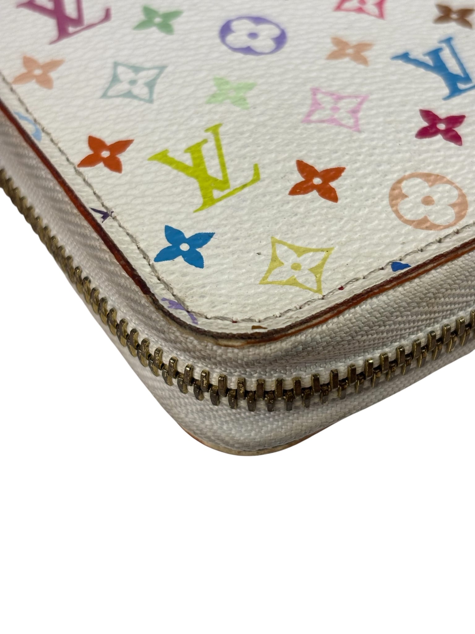 Louis Vuitton x Takashi Murakami Multicolor Monogram Zip-Around Wallet