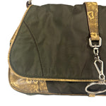 Prada Vintage Kakhi Green Nylon Shoulder Bag