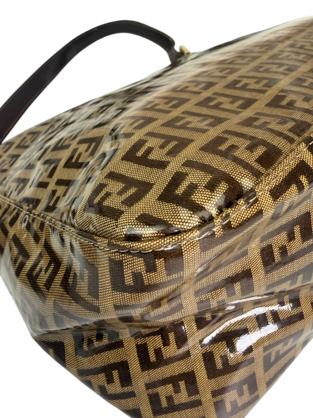 Fendi Beige/Brown PVC Mamma Baguette