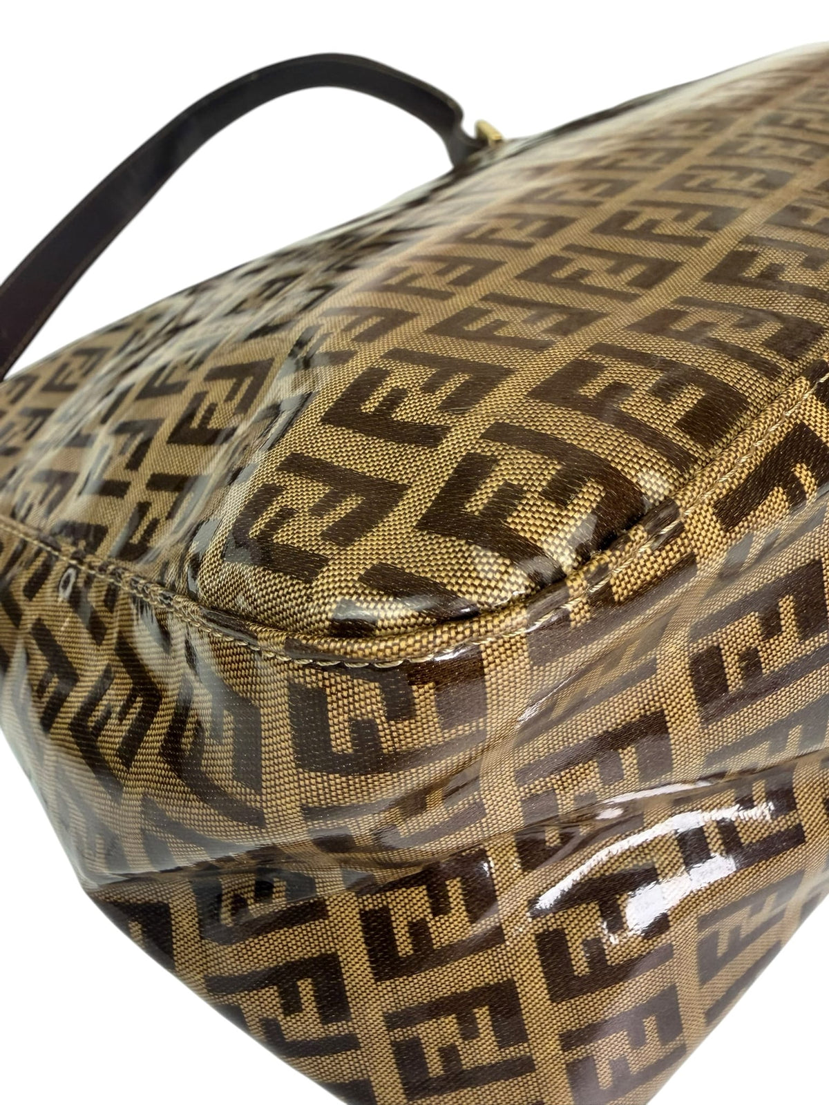 Fendi Beige/Brown PVC Mamma Baguette