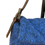Fendi Vintage Blue Cashmere Baguette
