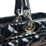 Christian Dior Black Cannage Quilted Leather Medium Lady Dior Handbag